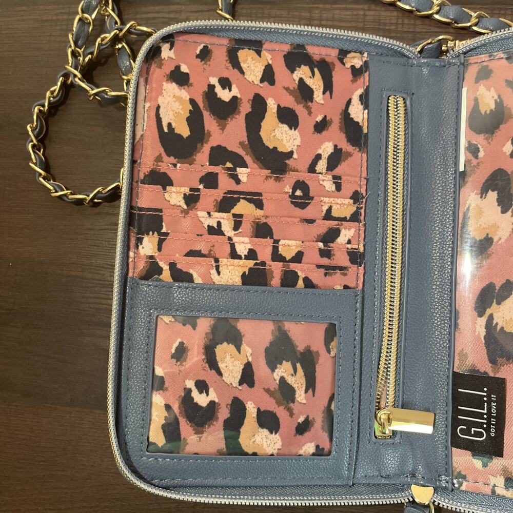 G.I.L.I. Faux Leather Wallet Crossbody with Chain Strap - Picture 9 of 14